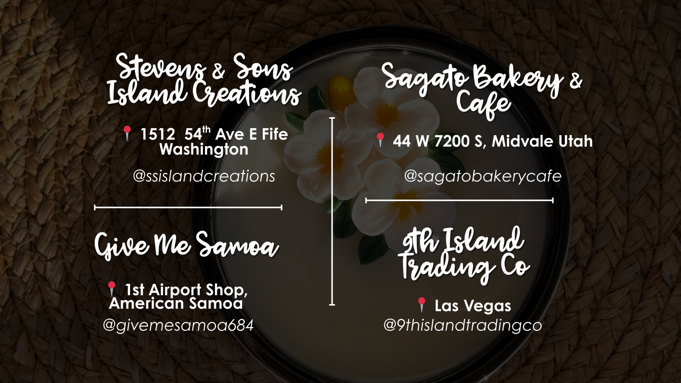Promotional graphic with bakery names and addresses on a textured background